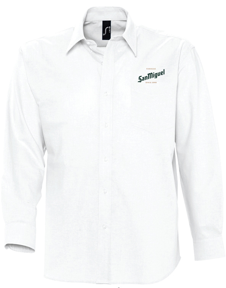 Camisa manga larga chico tejido oxford