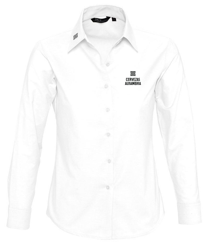 Camisa manga larga chica tejido oxford